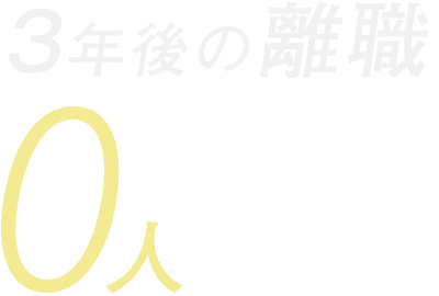 ３年後の離職 0人/25人